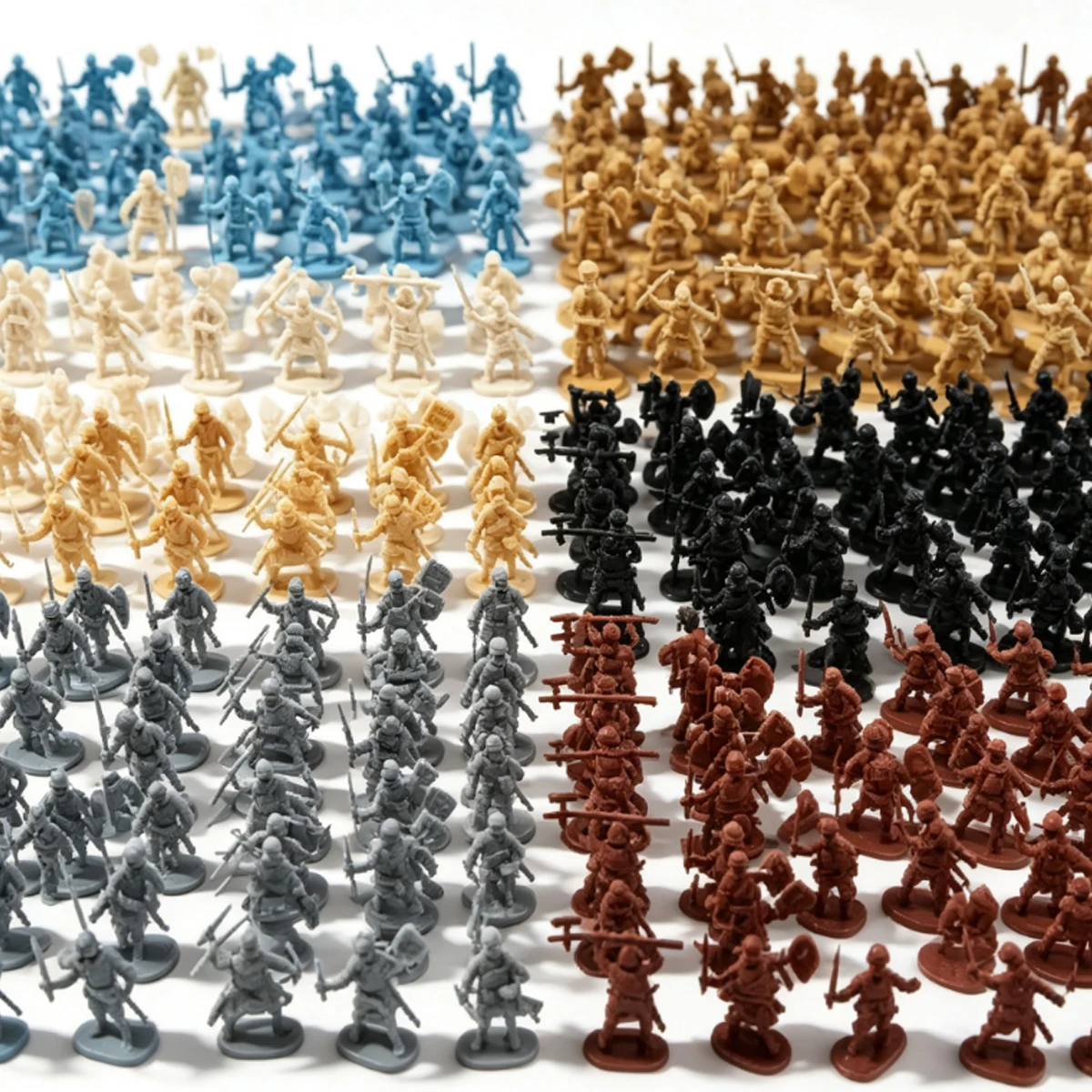 24Pcs Intricate Medieval Soldier Figures with Realistic Detailing and Assorted Random Styles, Great for Diorama Displays,  ZSY