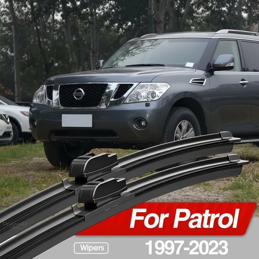 

Для Nissan Patrol Y61 Y62 1997-2023: Комплект из 2 щеток стеклоочистителя лобового стекла, аксессуары для окон, 2014, 2017, 2019, 2021, 2022