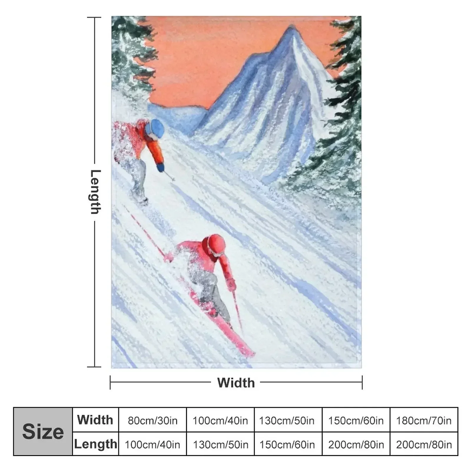 Skiing - She's Leading The Way Throw Blanket Warm Decorative Sofas Luxury St Quilt Blankets