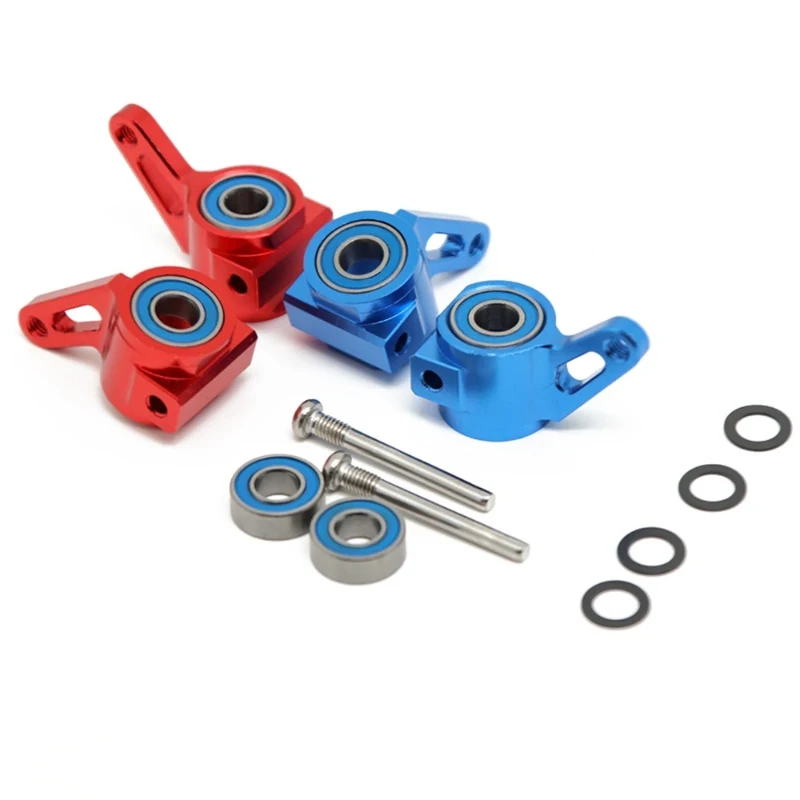 Alloy Reinforced Metal Front Caster Block Steering Blocks for Traxxas 1/10 2WD Slash Stampede Rustler Bandit Nitro Replaces 3736