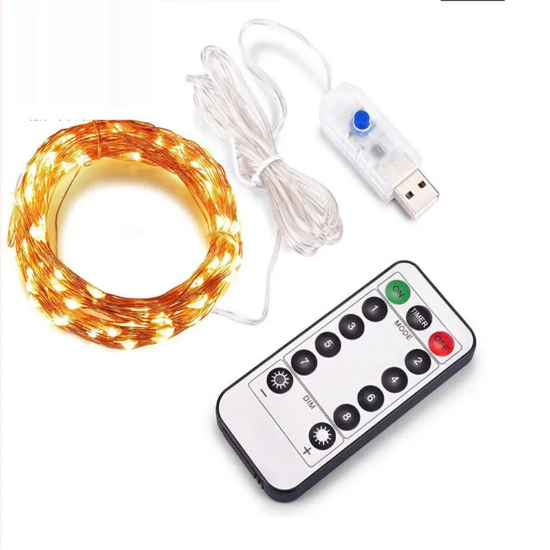 

Pop Birthday Celebration Waterproof USB Lamp String Beautiful 5M/10M/15M/20M Home Decoration Twinkle Lights Party Creative Festi