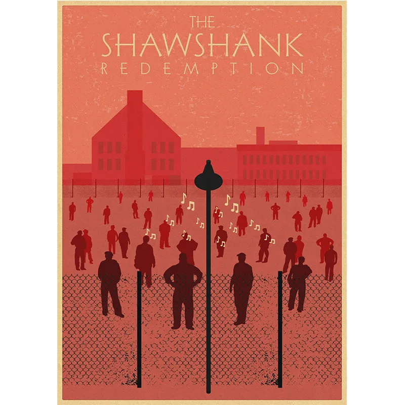 The Shawshank Redemption Kraft Paper Poster Bar Cafe Living Room Dining room Wall Decorative Paintings