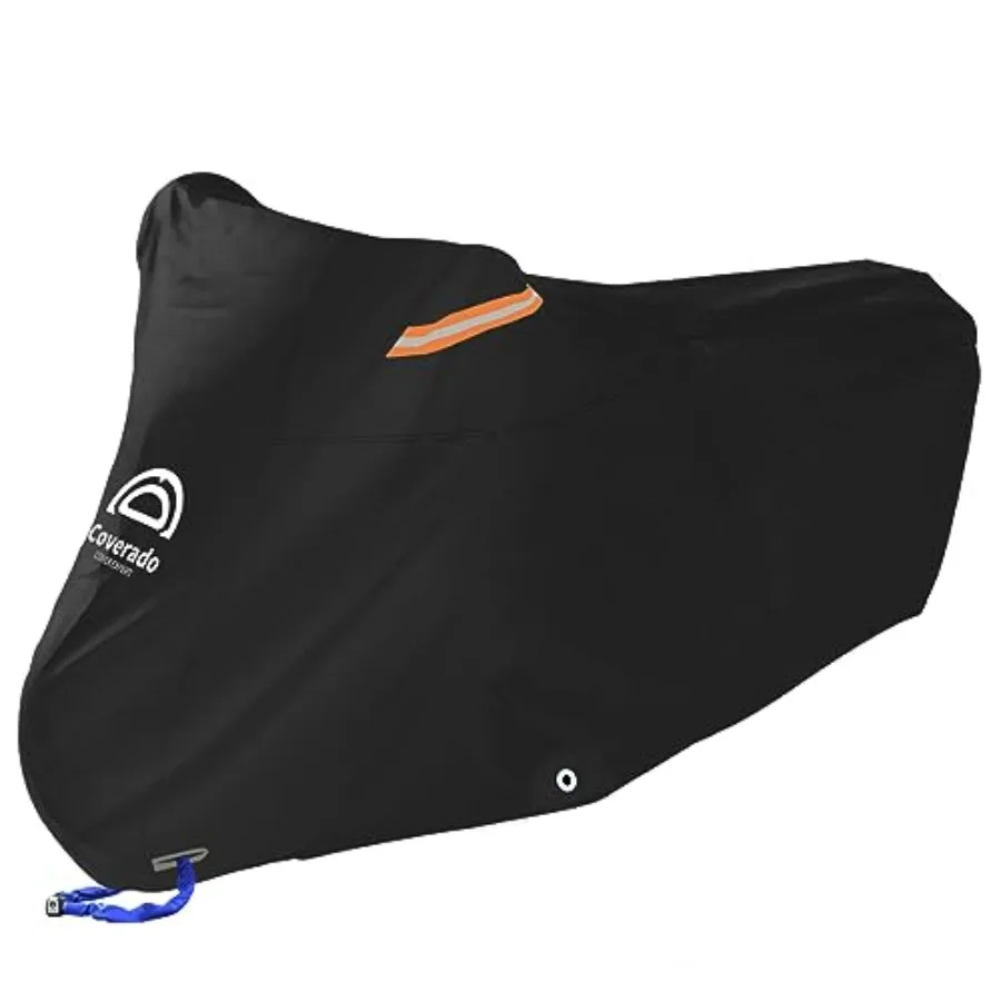 

Motorcycle Cover Waterproof Outdoor 104 inches Length All Season Universal Protection Scooter Covers with Inner Flame Retardant