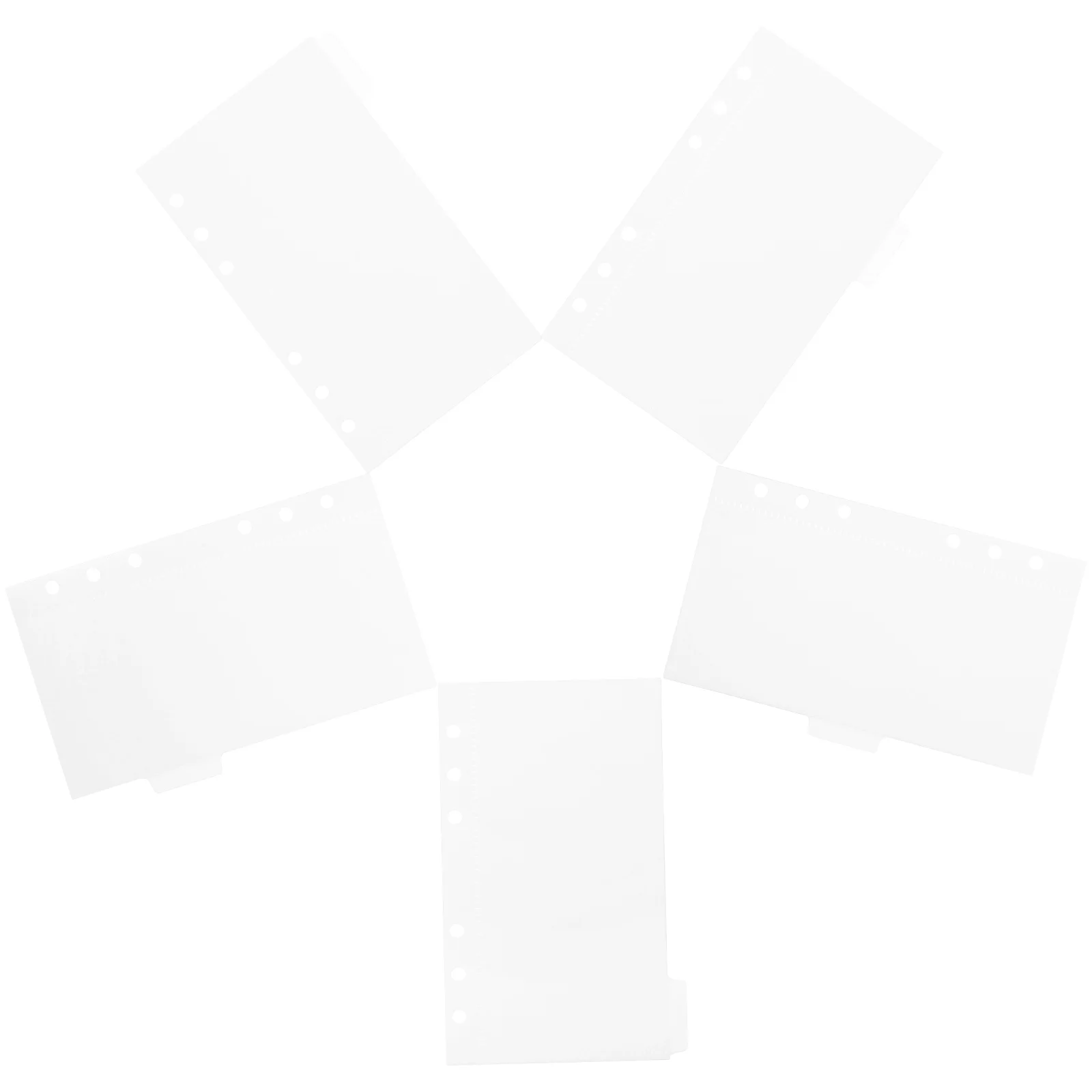 

5 Pcs A6 Loose-leaf Refill Core Budget Pocket Replaceable Daily Use Binder Insert White Simple Practical Storage Solution For