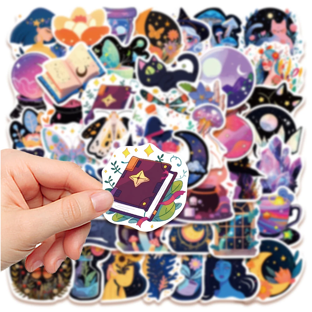 10/30/50pcs Kawaii Magic Cartoon Aesthetic Stickers for Kids Toys DIY Laptop Label Water Bottle Car Waterproof Sticker Decals