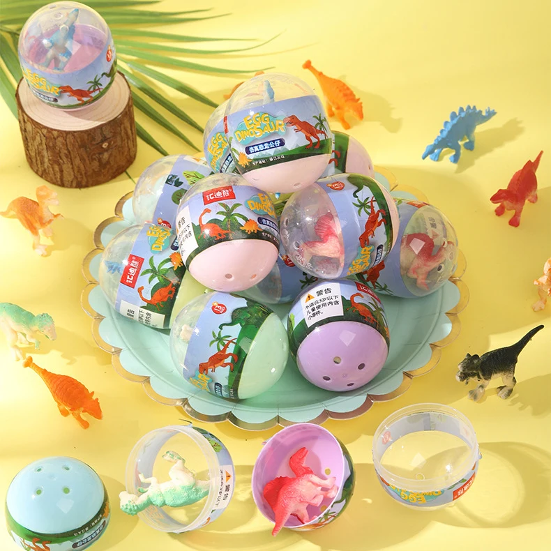 10pcs Simulated Dinosaur Surprise Gashapon Children's Mini Animal Capsule Egg Ball Doll Model Toy Vending Machine Toy