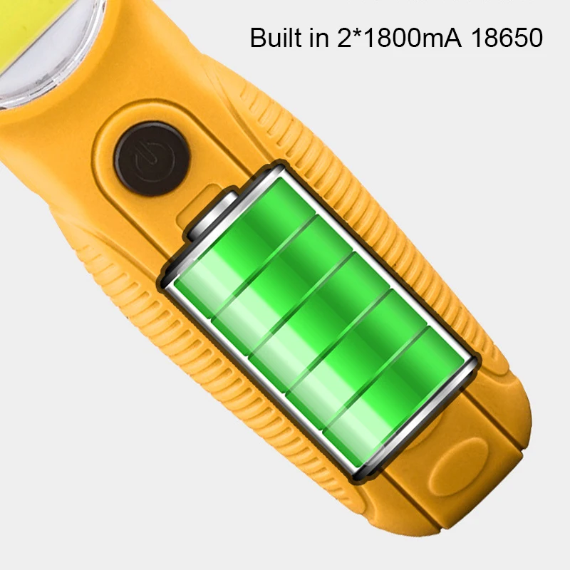 2X 1X COB LED Handheld Hunting Floodlight USB-C 18650 Work Light Cordless Garage Inspection Lamp 3Mode Camping Emergency Torch