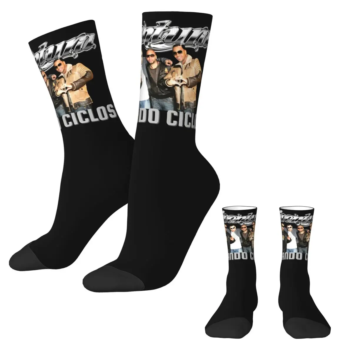 Men Socks Aventura Cerrando Ciclos Tour Graphic Print Stockings Winter Funny Comfortable Socks Design Sports Non Slip Socks