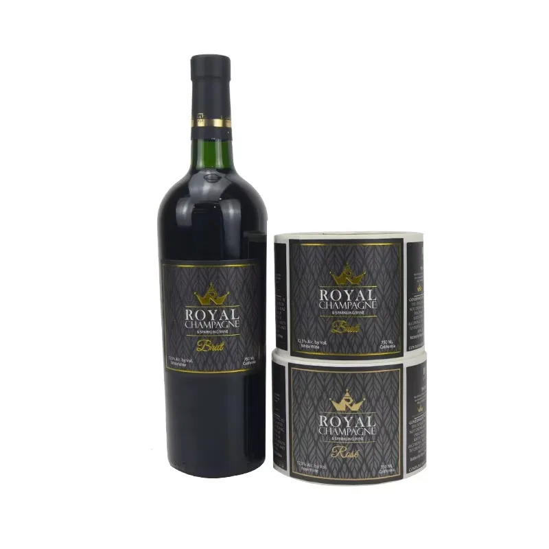 Custom Vodka Wine Whiskey Bottle Labels｜Waterproof Logo Printing｜Self-adhesive Sticker Rolls for Glass Bottles