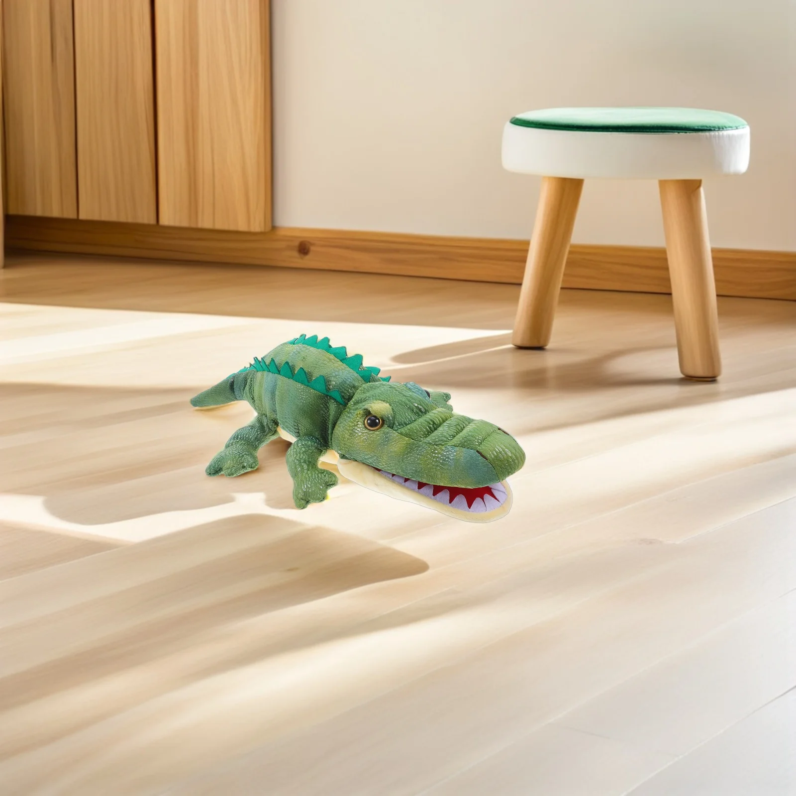 Gant interactif à bouche mobile pour enfants, main d'alligator, éducatif pour jeu de rôle, conte de fées, marionnette en peluche douce