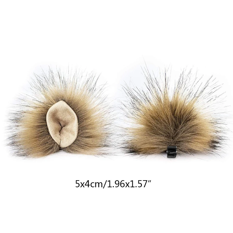 Pince à cheveux oreilles d'animaux pour filles, pour chat, chien, épingle à cheveux en peluche, accessoire Cosplay fait à