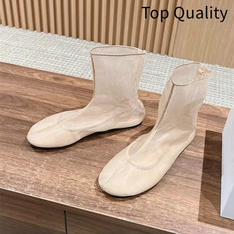 

Women's solid color lace transparent sexy short boots women's versatile party fashion sexy short boots