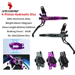 SPEEDONE 4 Piston Hydraulic Brakes MTB Disc Brake Front And Rear Brake 850mm/1600mm XC AM HD E-Bike Disc Brake BOLANY With Cooli