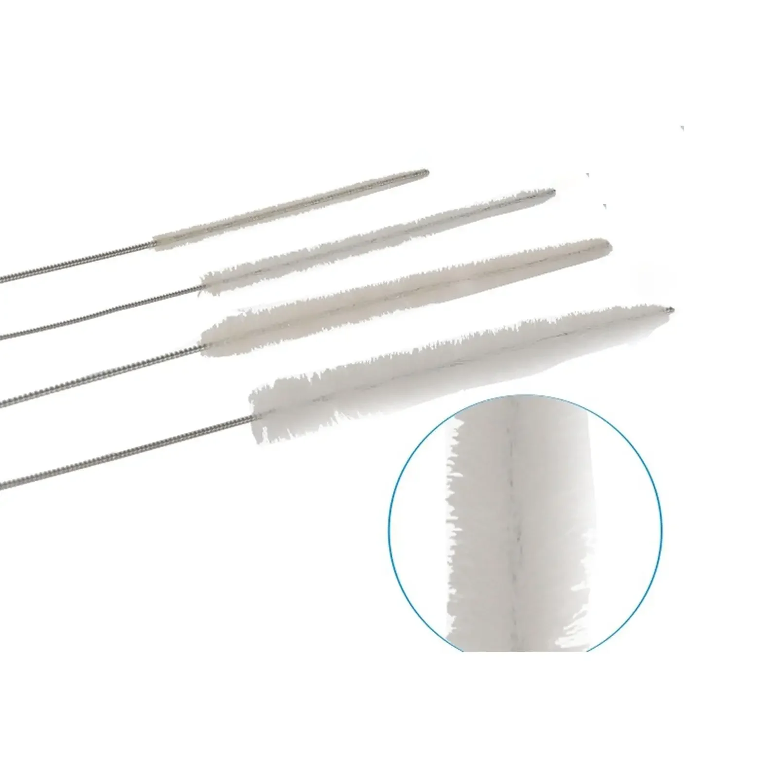 400/420/455/520mm Length Nylon Bristle Pipette Brush Straw Washing Cleaner Lab Supplies