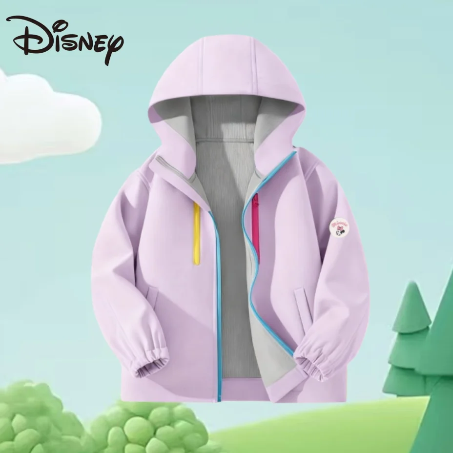 

Детская ветровка Disney на молнии, классическая, комфортная, для весны, осени и зимы, ветрозащитная, водонепроницаемая, прочная куртка, верхняя одежда