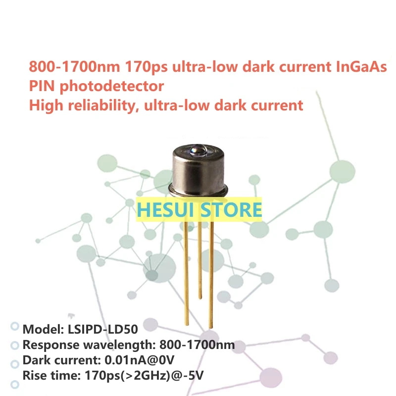 

LSIPD-LD50 800-1700nm 170ps ultra-low dark current InGaAs PIN photodetector diode with high responsivity