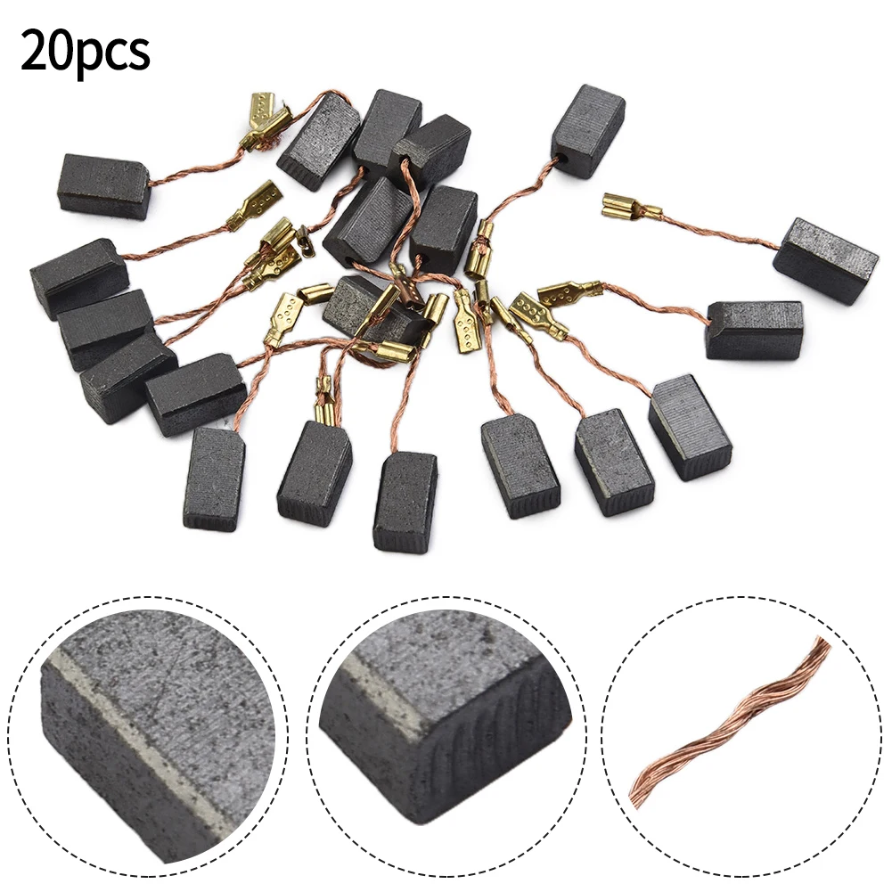 Set Carbon Brushes 20pcs 6*8*14mm Tool Copper Wire Copper wire Electric Drill For Angle Grinder For angle grinder