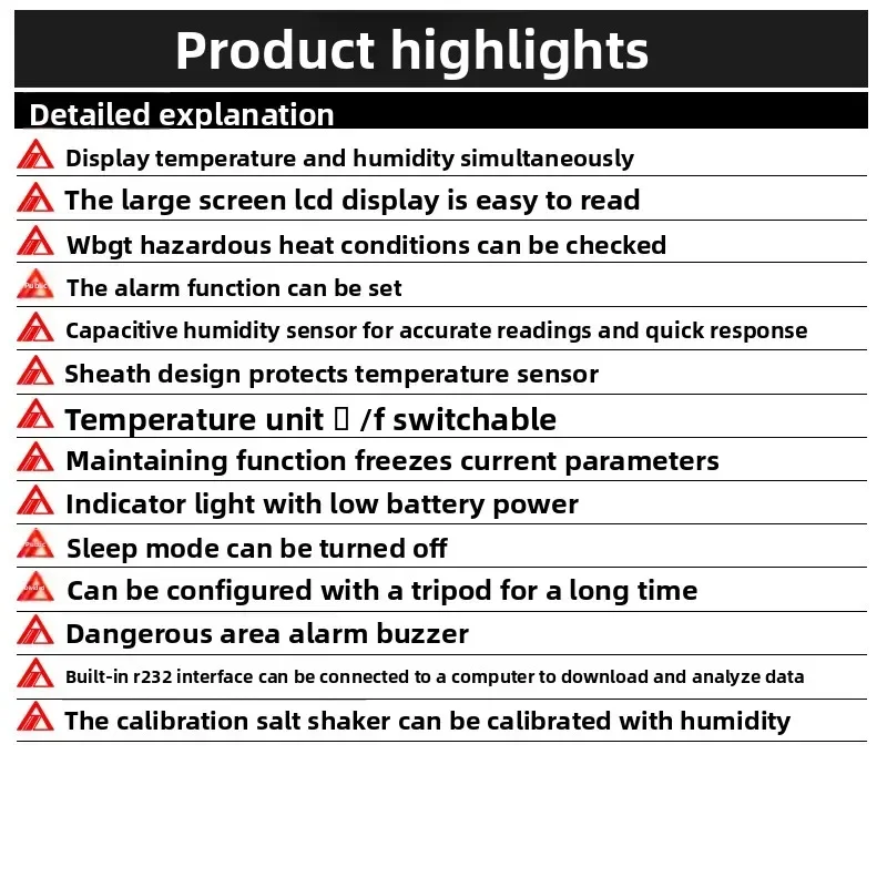 Calibrated AZ8758 Black Ball Thermodynamic Index Meter WGBT High Precision Thermal Heatstroke Tester Industrial Grade