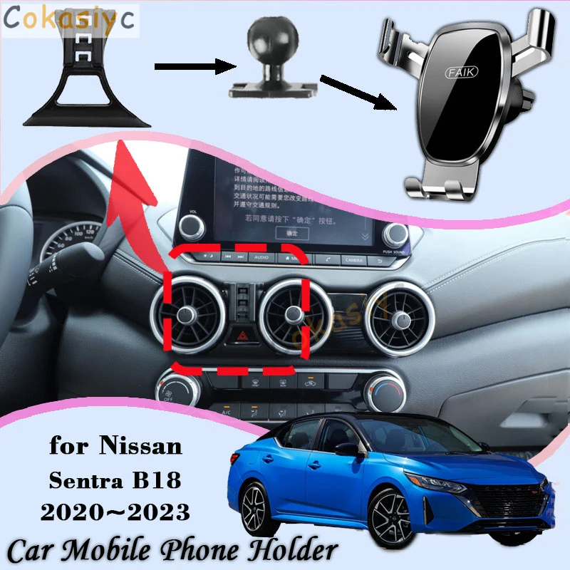 

Автомобильный держатель для Nissan Sentra B18 8thgen 2020 ~ 2023, вращение на 360 градусов, специальный кронштейн для крепления GPS, аксессуары