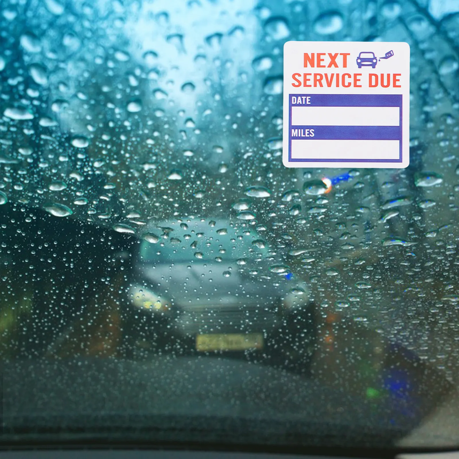 

2 Rolls Waterproof Car Service Due Stickers Oil Change Reminder for Windshield Auto Maintenance Label Removable Decal Sticker