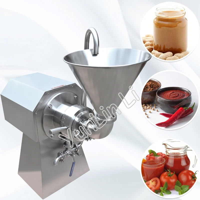 Horizontal Colloid Mill Stainless Steel Food Grinder Pulverization Emulsification Machine Homogenization