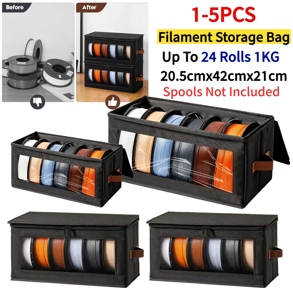 3D Printer Filament Storage Containers with Desiccants Filament Dehumidifier Storage Cabinet 4 Spools 1KG Stackable for 3D Print