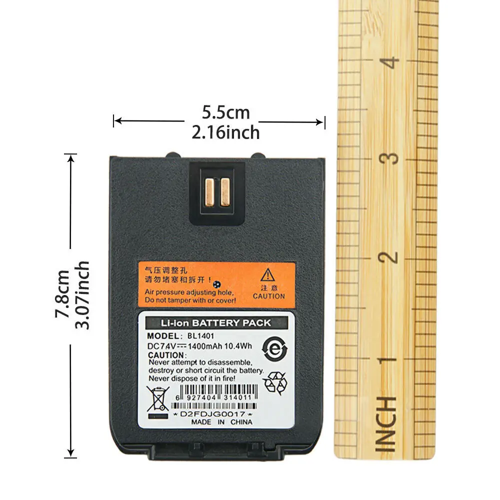 7.4V 1400mAh Li-ion  BL1401 Battery  for  HYT/Hytera radio X1p X1e Z1p X1pi-U1 X1pi-V1 Z1p F3