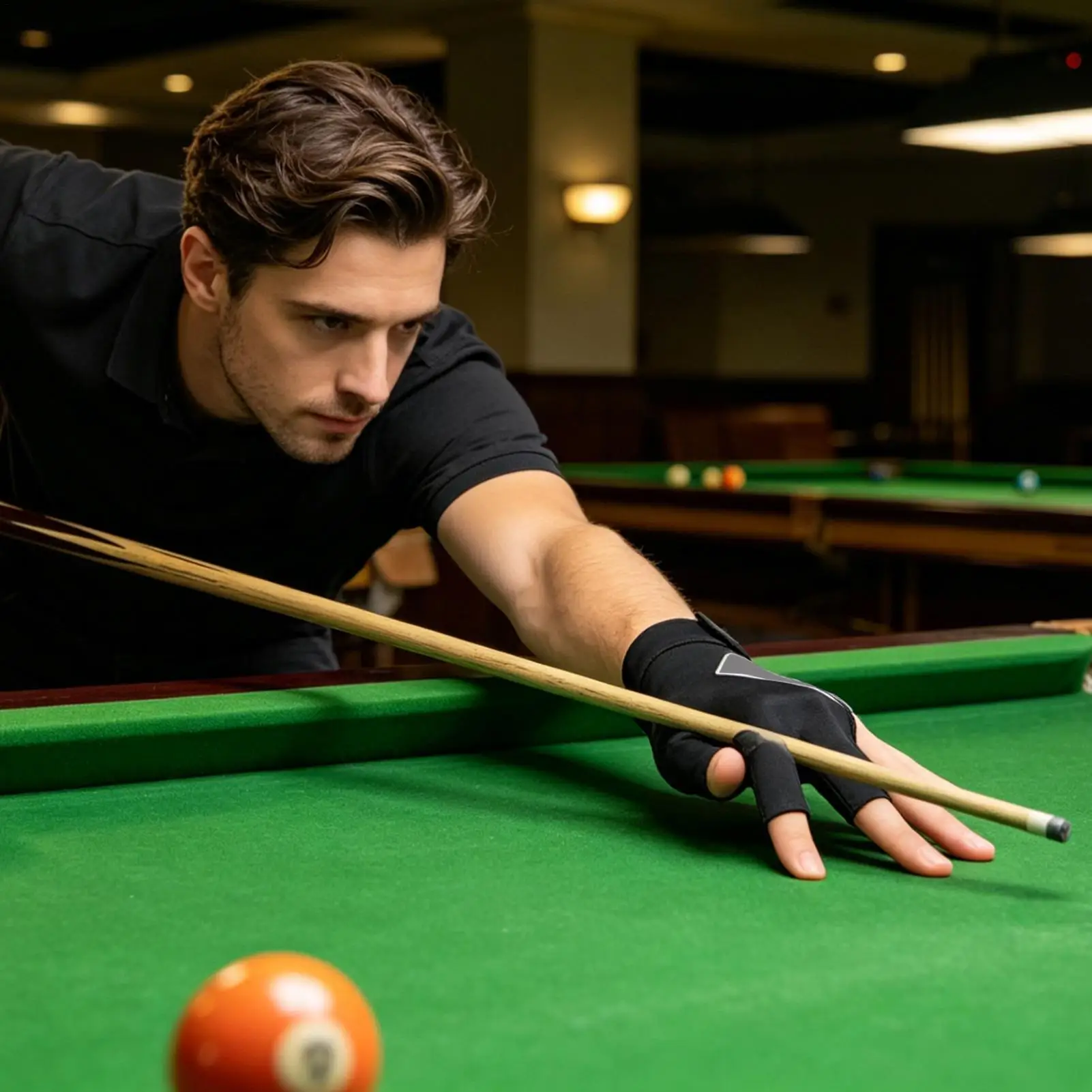 1Pc Billiards Glove Left Hand Three Finger Snookers Billiard Glove Non Slip Breathable And Quick-drying Billiard Training Gloves