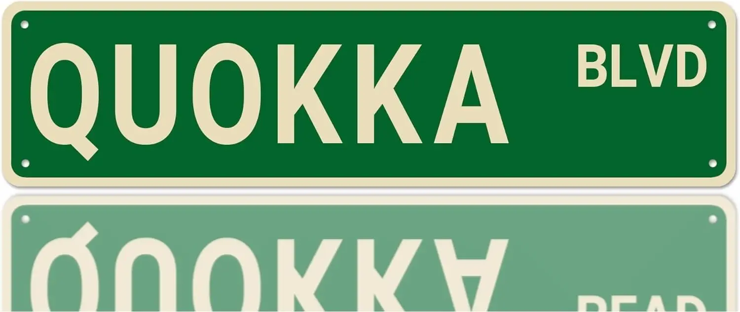 Quokka BLVD Street Sign, Quokka Sign Quokka Decor Quokka Lover Gift, Funny Wall Decor for Home/Bedroom/Man Cave, Quality Metal S