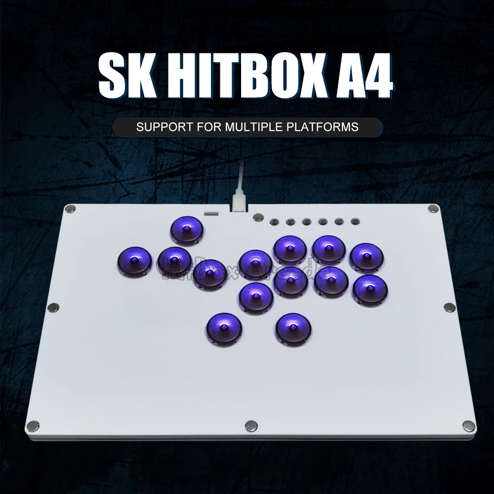 Hitbox Arcade Fighting LED Hot-swap Encoder Leverless Controller Xinput/Dinput Mini All Buttons Console For PC/NS/PS4