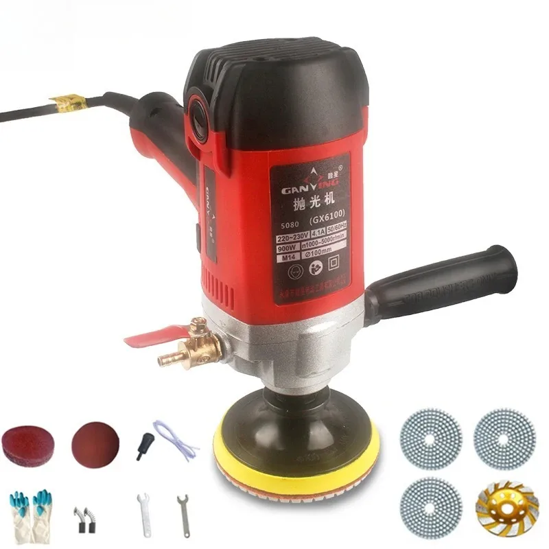 900W 220V Variable Speed Water Mill Electric Water Injection Sander Polisher Marble Granite Concrete Stone Wet Polisher