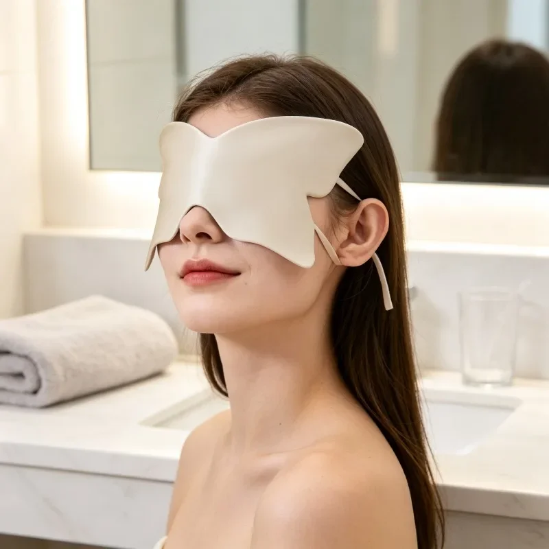 Butterfly Design Double Sided Eye Mask Light Blocking Travel Sleep Blindfold Soft Portable Eye Rest Accessory
