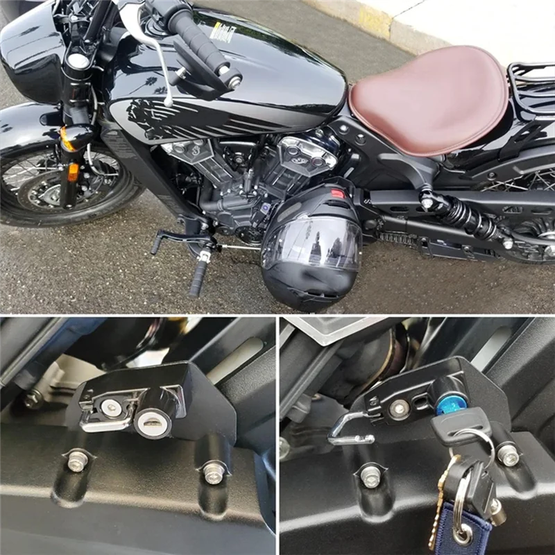 

Motorcycle Helmet Lock For Indian Scout 2015-2021 Scout Sixty 2016-2021 Motorcycle Anti-Theft Helmet Lock