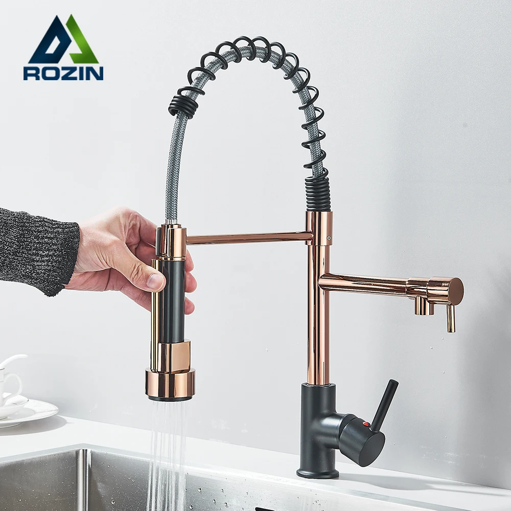 Bateria kuchenna Rozin Black z – Commercial Kitchen Mixer Tap recenzja i cena