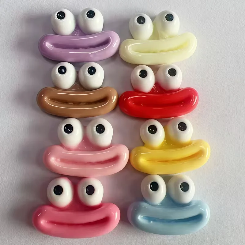 9 pieces / 20 pieces / 30 pieces / 40 pieces Cute and funny cartoon eyes with big eyes and sausage-like mouths, hair clips