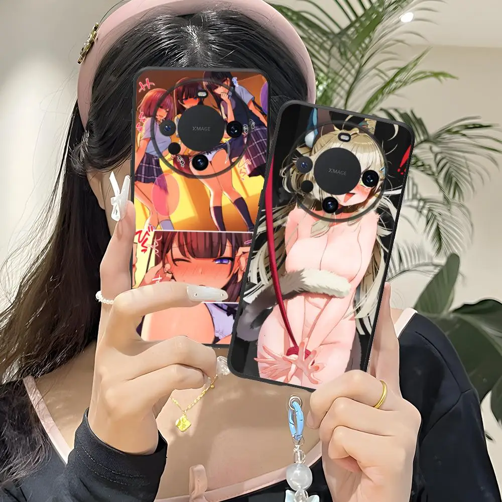 أنيمي Waifu هنتاي قضية الهاتف المحمول لهواوي ماتي 60 50 40 30 20 10 برو زائد لايت E 5G الطباعة الملونة الغطاء الواقي