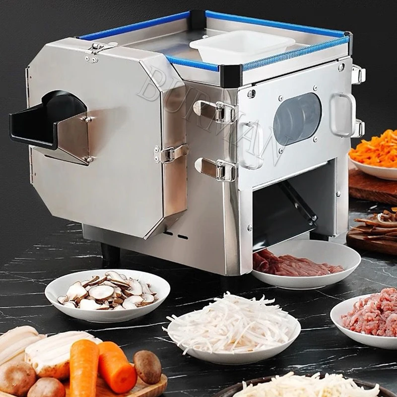 110v 220v Meat Vegetable Slicer Two in One Commercial Automatic Electric Cutter Machine