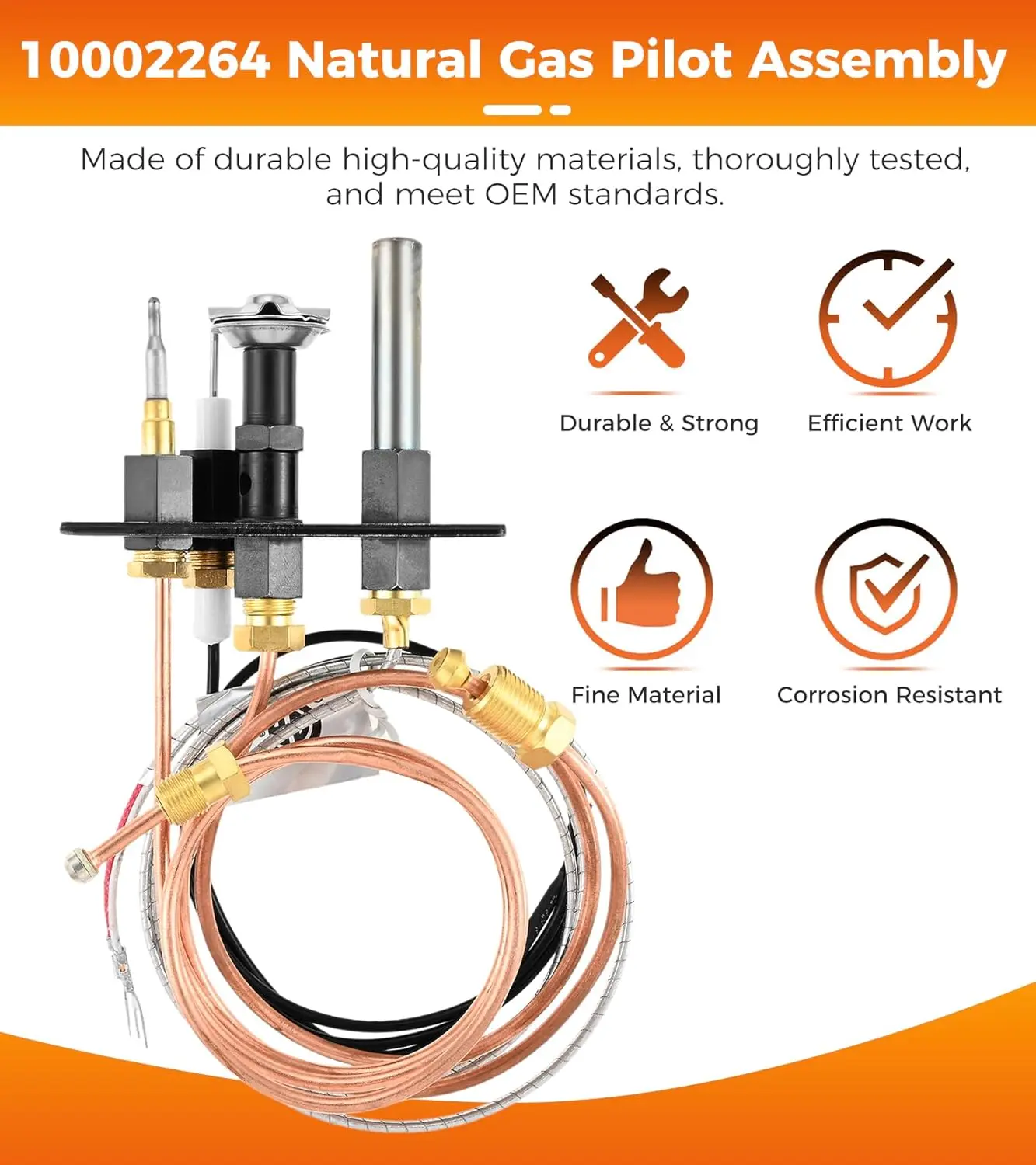 3 Way SIT Pilot Assembly 10002264 Natural Gas Pilot Assembly for HHT Majestic Temco Monessen Vermont Castings Fireplace