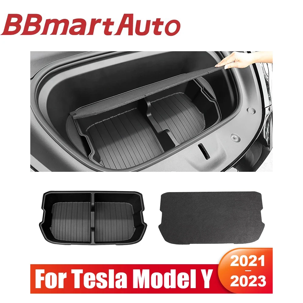 BBmart Auto Parts 1PCS for Tesla trunk storage panel Model Y trunk partition low frequency resonance noise reduction layered