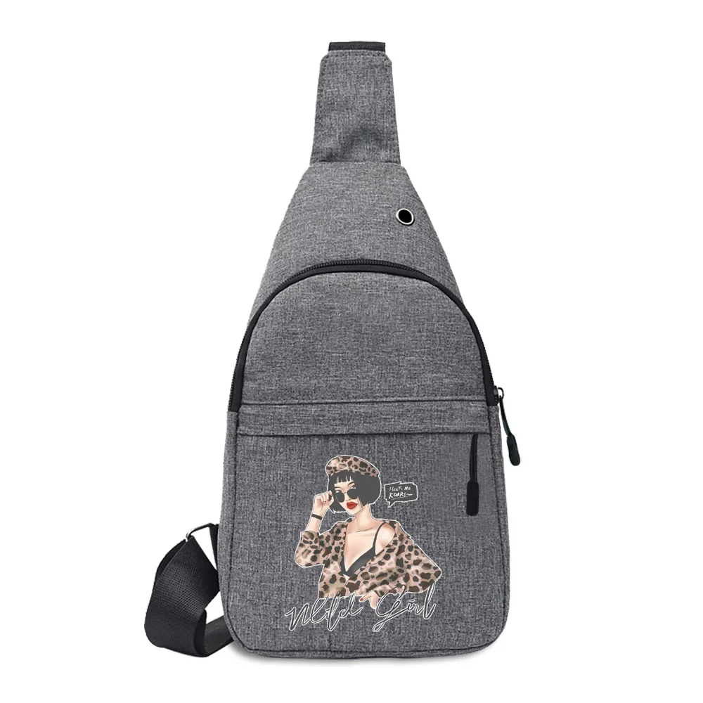 2022 bolsa de ombro masculina lona esporte crossbody tendência saco de peito ao ar livre para homem selvagem padrão impresso saco de peito do telefone móvel