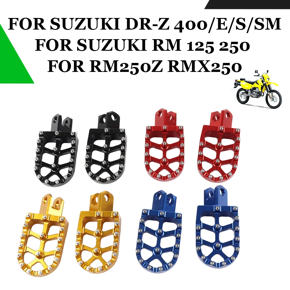 Foot Peg Footrest For SUZUKI DRZ400 DR-Z400E DR-Z400S DRZ400SM RM125 RM250 RM250Z RMX250 Motocycle Accessories Footpeg Foot Rest