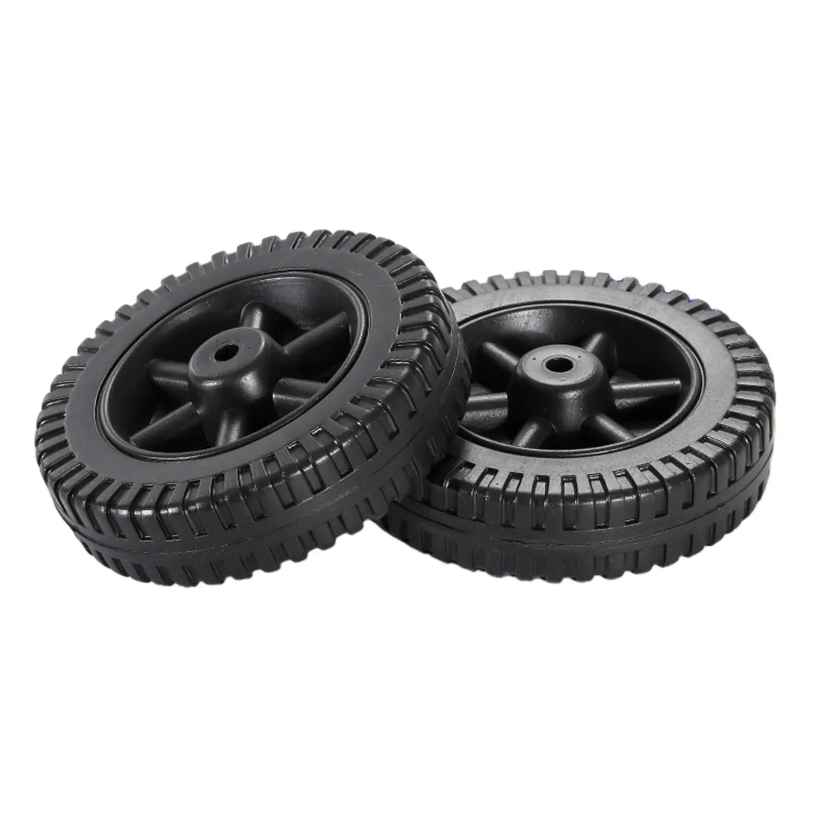 2Pcs BBQ Grill Wheel Hole Diameter 0.8-1cm Hand Truck Tires Accessory