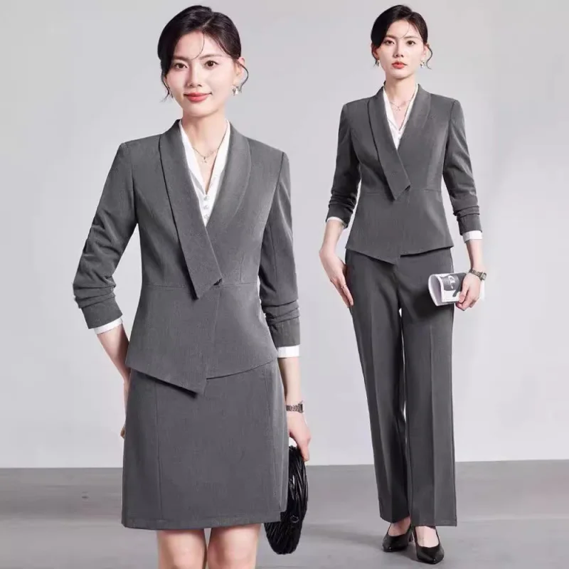 Workplace Business Formal Wear Women's Autumn and Winter High-End Business Suit Secretary Reception Work Clothes Elegant Busines