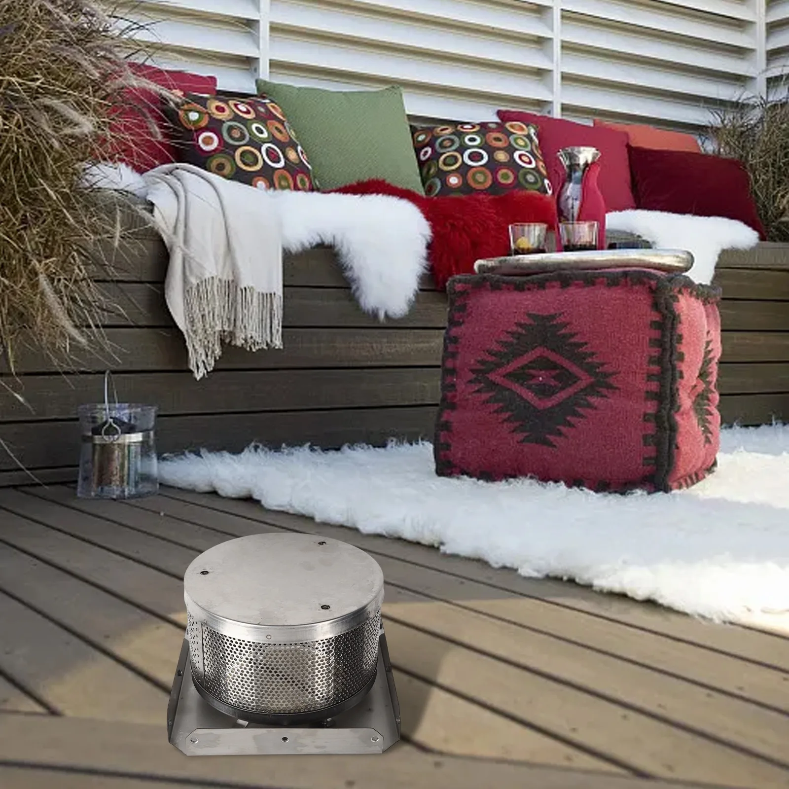 

Combustion Net Propane Heater Emitter Screen Thermal Insulation Threaded Holes Double-cover Design Easy To Install