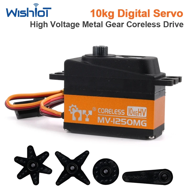 

High Speed Digital Servo 10KG HV Coreless Motor Metal Gear 25T Steering Actuator for Drone RC Car Crawler Aircraft Robot