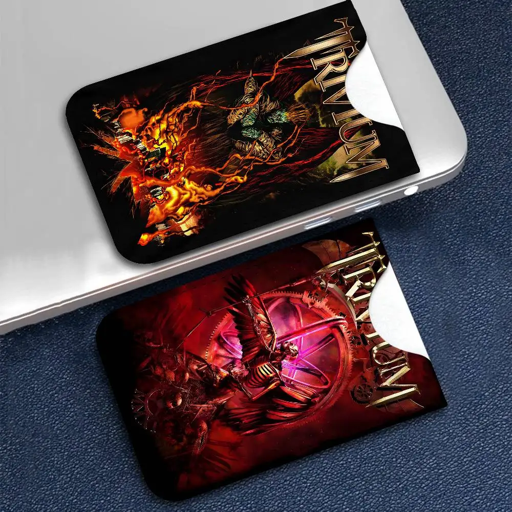 H-Heavy-Metal-T-Trivium-Band Credit ID Business Card Holder, Practical Pocket Gift for Outdoor Driving & Daily Use