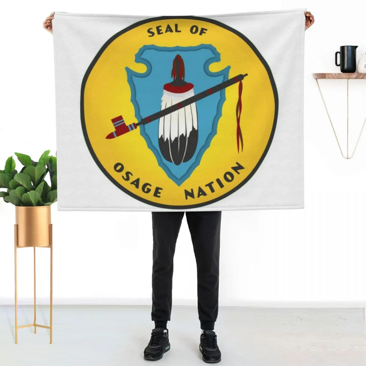 Osage Nation Seal Throw Blanket Versatile Cozy Throw Blanket for All Occasions