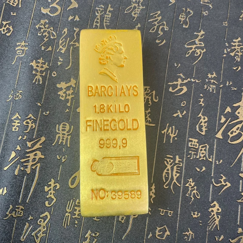 Nouvelle vente en gros d'ornements artisanaux en alliage antique, imitation or, style 'Fifty Liang' (or de la Reine britannique), en forme de pépites, briques et barres d'or