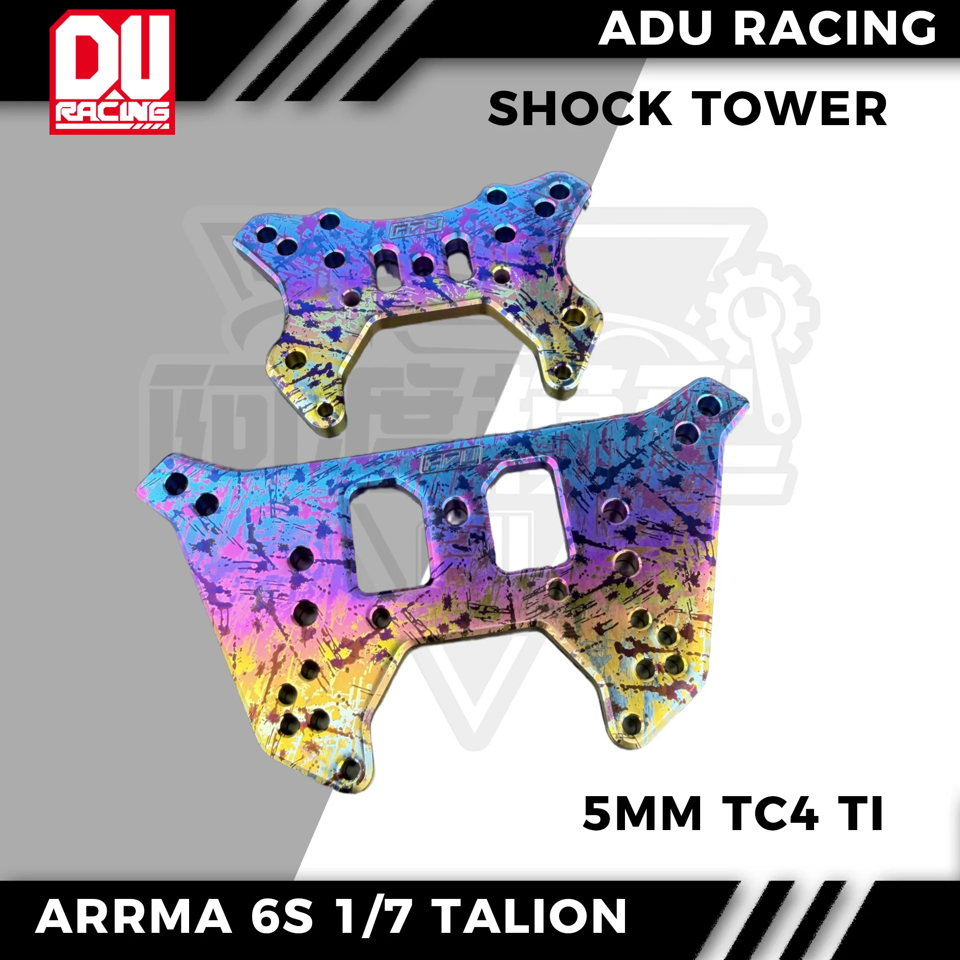 ADU Racing 5MM TC4 ti front and rear shock tower FOR ARRMA 6s 1/7 new TALION EXB