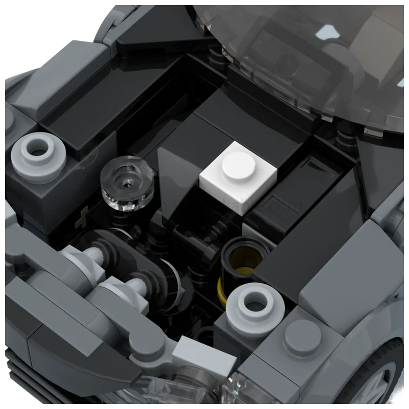 Modern Compact Luxury Coupe MOC Building Blocks Detailed Classic European Sedan Model DIY Assembly Brick Desktop Ornament
